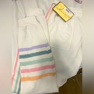 Size Large Rainbow Pastel Joggers
